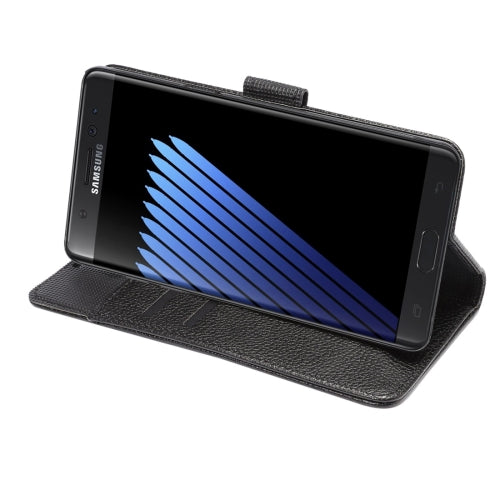 For Galaxy Note 7 / N930 Lichee Texture Magnetic Adsorption Horizontal Flip Leather Case with Card Slot & Holder & Wallet