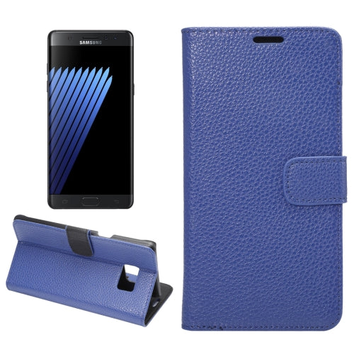 For Galaxy Note 7 / N930 Lichee Texture Magnetic Adsorption Horizontal Flip Leather Case with Card Slot & Holder & Wallet