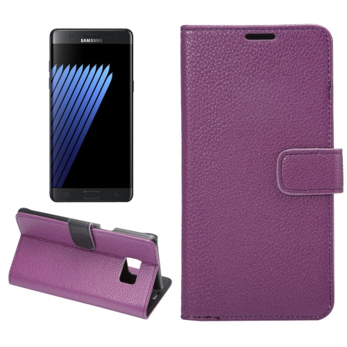 For Galaxy Note 7 / N930 Lichee Texture Magnetic Adsorption Horizontal Flip Leather Case with Card Slot & Holder & Wallet