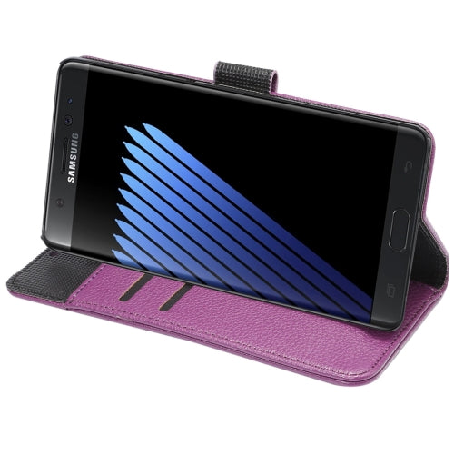 For Galaxy Note 7 / N930 Lichee Texture Magnetic Adsorption Horizontal Flip Leather Case with Card Slot & Holder & Wallet