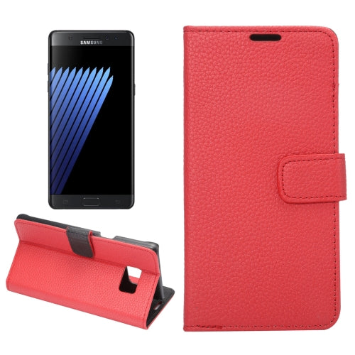 For Galaxy Note 7 / N930 Lichee Texture Magnetic Adsorption Horizontal Flip Leather Case with Card Slot & Holder & Wallet