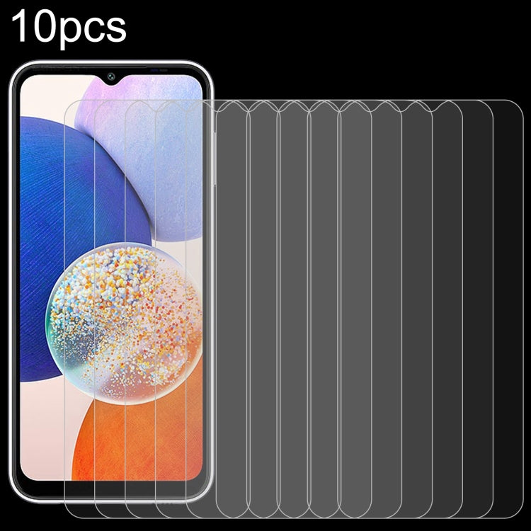 10pcs 0.26mm 9H 2.5D High Aluminum Tempered Glass Film For Samsung Galaxy A14 5G / 4G / M14