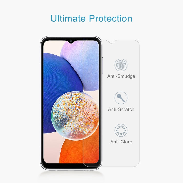 10pcs 0.26mm 9H 2.5D High Aluminum Tempered Glass Film For Samsung Galaxy A14 5G / 4G / M14