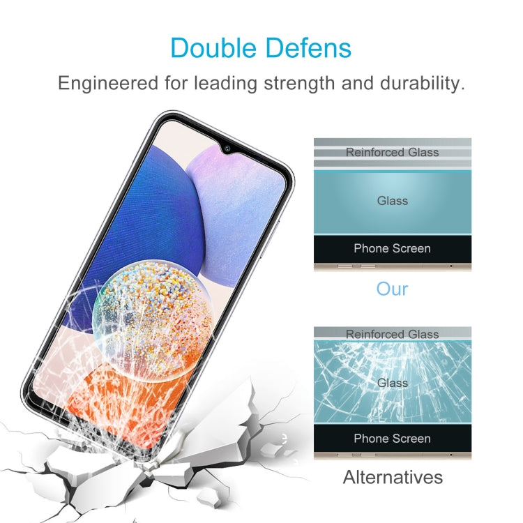 10pcs 0.26mm 9H 2.5D High Aluminum Tempered Glass Film For Samsung Galaxy A14 5G / 4G / M14