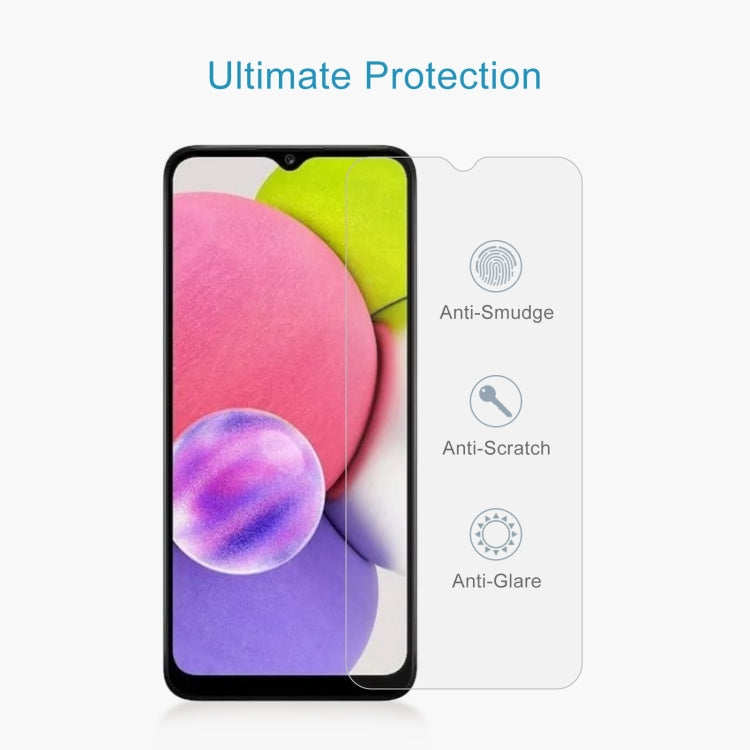 10pcs 0.26mm 9H 2.5D High Aluminum Tempered Glass Film For Samsung Galaxy A04s / A04 / A04e / M04 / F04