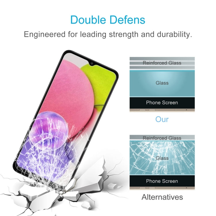 10pcs 0.26mm 9H 2.5D High Aluminum Tempered Glass Film For Samsung Galaxy A04s / A04 / A04e / M04 / F04