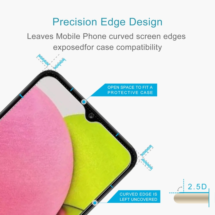 50pcs 0.26mm 9H 2.5D High Aluminum Tempered Glass Film For Samsung Galaxy A04s / A04 / A04e / M04 / F04