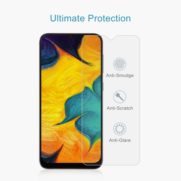 50pcs 0.26mm 9H 2.5D High Aluminum Tempered Glass Film For Samsung Galaxy A30 / A50 / M30 / A20