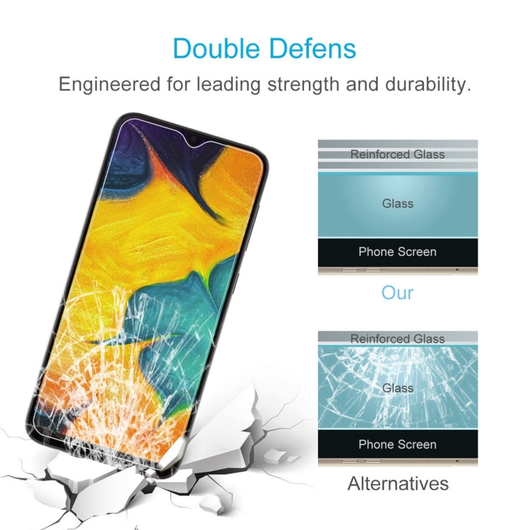 50pcs 0.26mm 9H 2.5D High Aluminum Tempered Glass Film For Samsung Galaxy A30 / A50 / M30 / A20