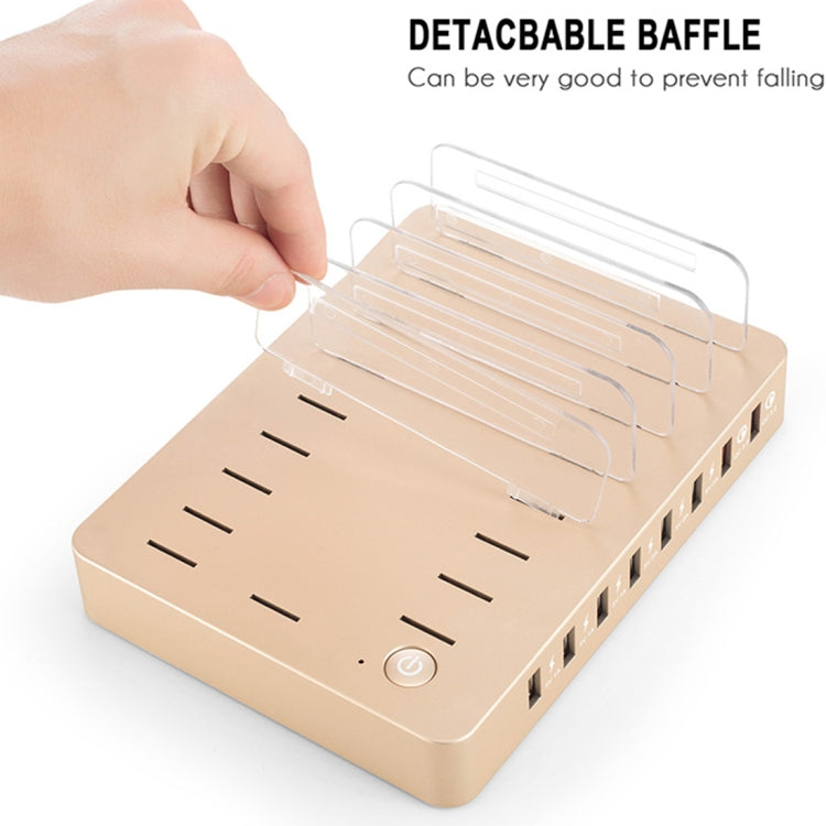 Multi-function DC5V/19.2A (Max) Output 8 Ports USB Detachable Charging Station Smart Charger, Support QC3.0