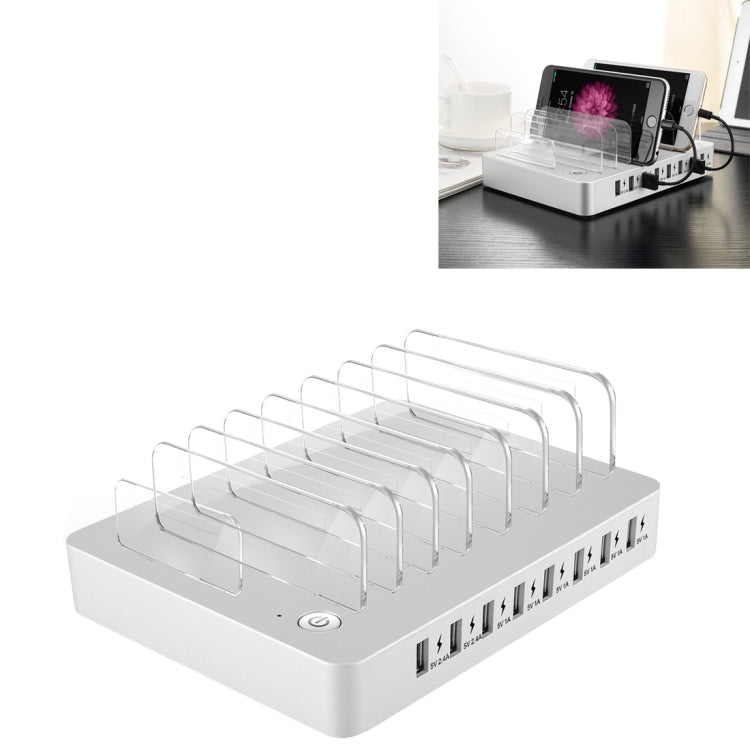 006L Multi-function 50W DC5V/10A (Max) Output (Low Power) 8 Ports USB Detachable Charging Station Smart Charger