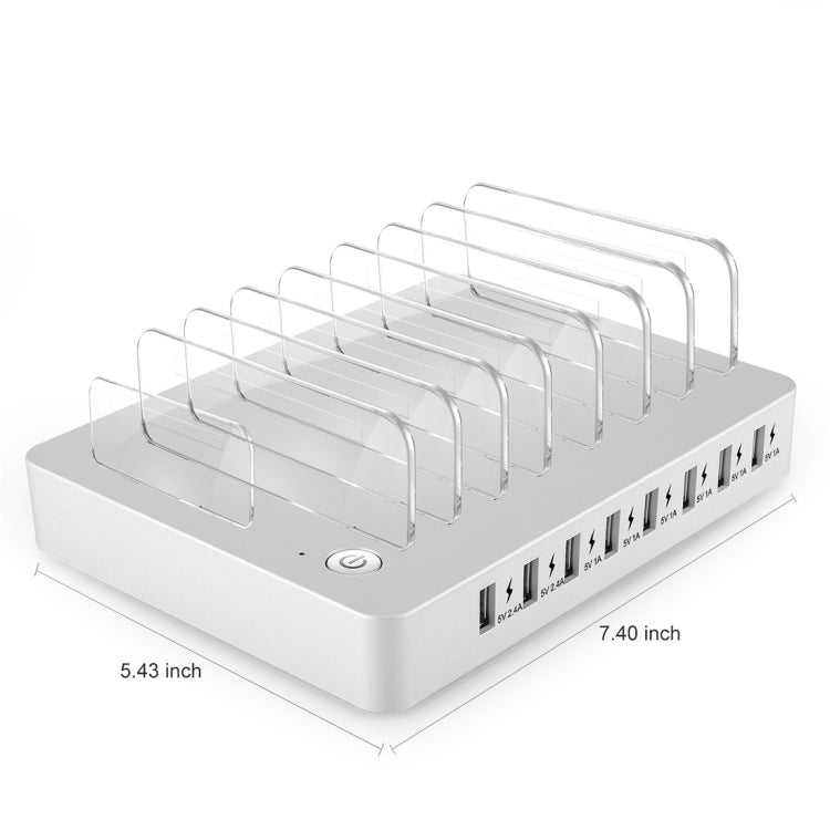 006L Multi-function 50W DC5V/10A (Max) Output (Low Power) 8 Ports USB Detachable Charging Station Smart Charger