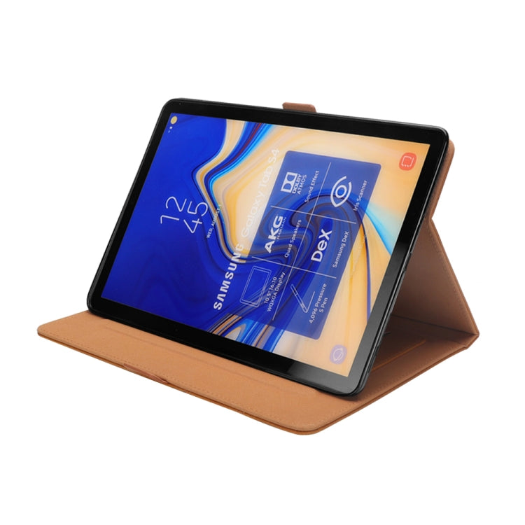 Horizontal Flip Double Holder Leather Case for Galaxy Tab S4 10.5 T830 / T835, with Card Slots & Photo Frame & Pen Slot
