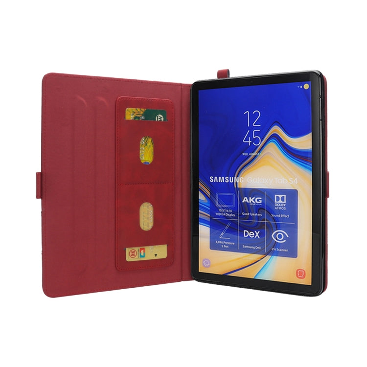 Horizontal Flip Double Holder Leather Case for Galaxy Tab S4 10.5 T830 / T835, with Card Slots & Photo Frame & Pen Slot