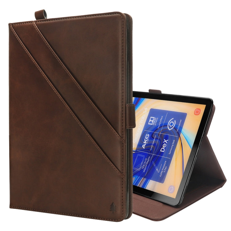 Horizontal Flip Double Holder Leather Case for Galaxy Tab S4 10.5 T830 / T835, with Card Slots & Photo Frame & Pen Slot