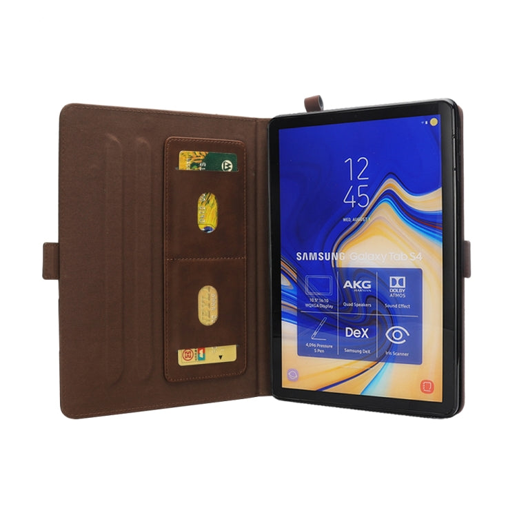 Horizontal Flip Double Holder Leather Case for Galaxy Tab S4 10.5 T830 / T835, with Card Slots & Photo Frame & Pen Slot