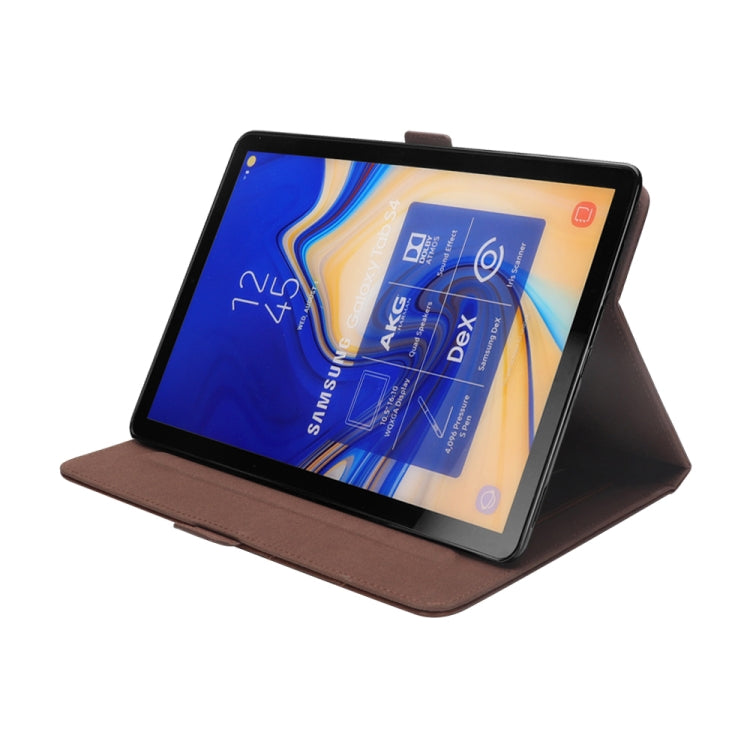 Horizontal Flip Double Holder Leather Case for Galaxy Tab S4 10.5 T830 / T835, with Card Slots & Photo Frame & Pen Slot
