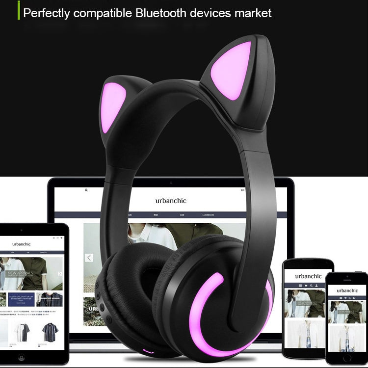 CYKE Glowing Cat Ear Stereo Bluetooth V4.2 + EDR Headphone Gaming Headset with LED Light, For iPhone, Galaxy, Huawei, Xiaomi, LG, HTC and Other Smart Phones