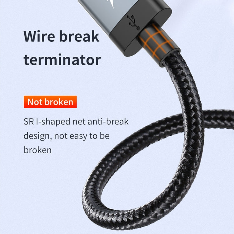 TOTUDESIGN Speedy Series BM-001 2.4A Micro USB Interface Data Sync Fast Charge Data Cable, Cable Length: 2m(Grey)