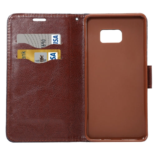 For Galaxy Note 7 / N930 Cowboy Cloth Texture Magnetic Adsorption Horizontal Flip Leather Case with Card Slot & Holder & Wallet