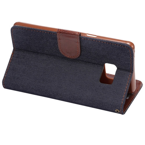 For Galaxy Note 7 / N930 Cowboy Cloth Texture Magnetic Adsorption Horizontal Flip Leather Case with Card Slot & Holder & Wallet