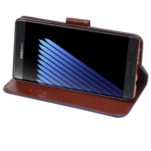 For Galaxy Note 7 / N930 Cowboy Cloth Texture Magnetic Adsorption Horizontal Flip Leather Case with Card Slot & Holder & Wallet