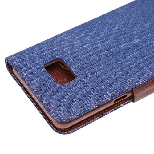 For Galaxy Note 7 / N930 Cowboy Cloth Texture Magnetic Adsorption Horizontal Flip Leather Case with Card Slot & Holder & Wallet