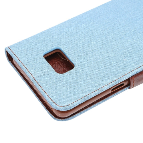 For Galaxy Note 7 / N930 Cowboy Cloth Texture Magnetic Adsorption Horizontal Flip Leather Case with Card Slot & Holder & Wallet