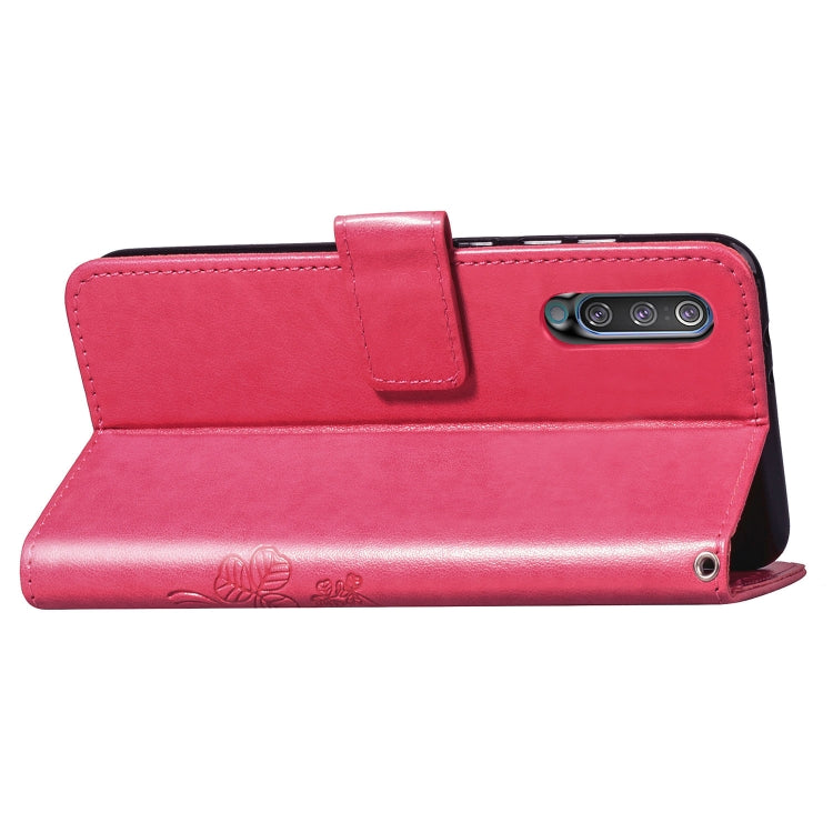 Lucky Clover Pressed Flowers Pattern Leather Case for Galaxy A50, with Holder & Card Slots & Wallet & Hand Strap