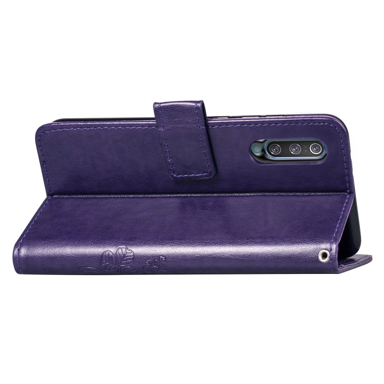 Lucky Clover Pressed Flowers Pattern Leather Case for Galaxy A70, with Holder & Card Slots & Wallet & Hand Strap