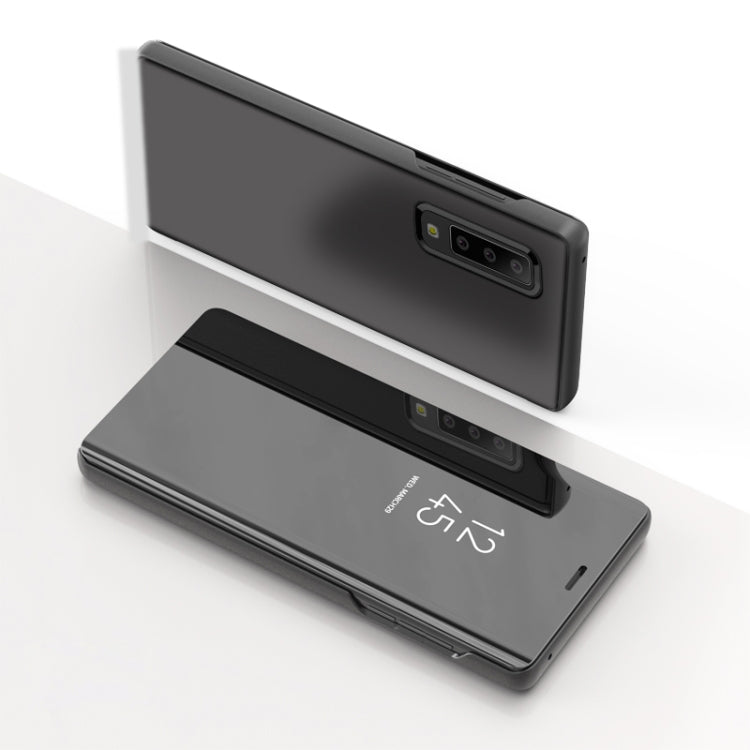 Electroplating Mirror Horizontal Flip Leather Case for Galaxy A50 , with Holder