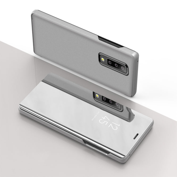 Electroplating Mirror Horizontal Flip Leather Case for Galaxy A50 , with Holder
