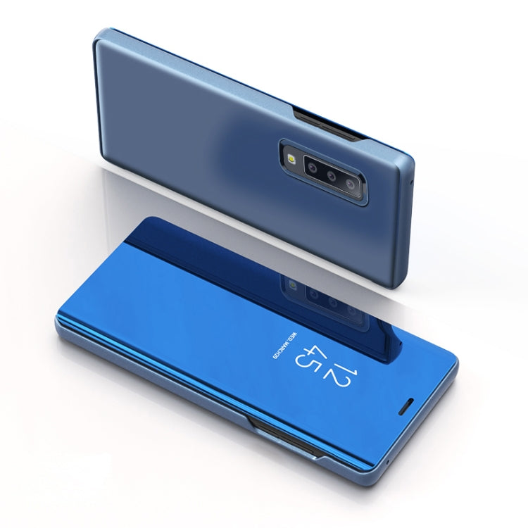 Electroplating Mirror Horizontal Flip Leather Case for Galaxy A50 , with Holder
