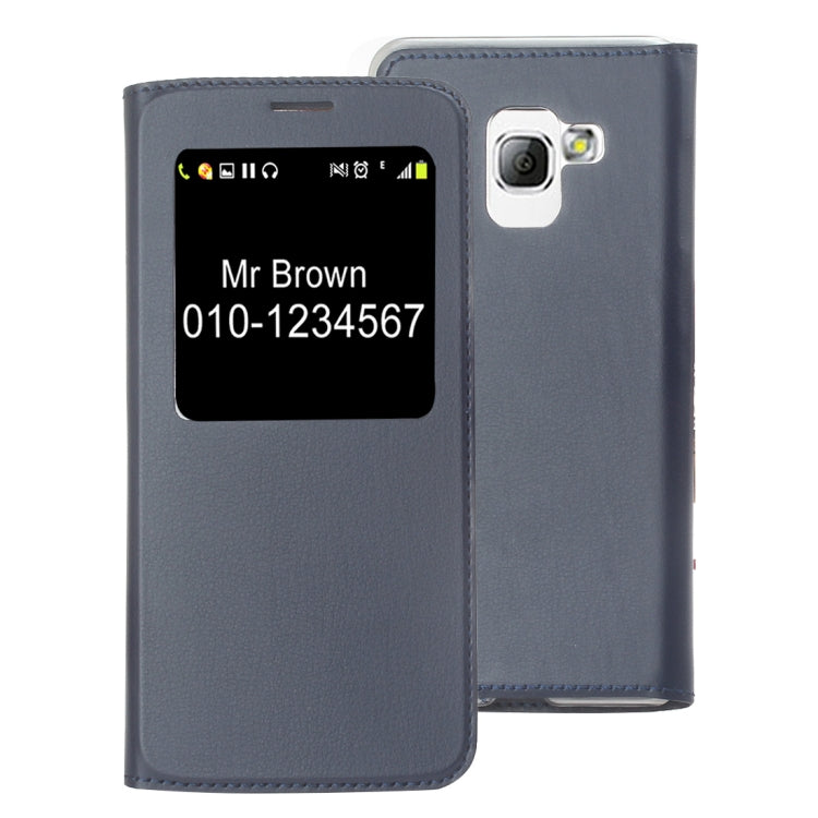 For Galaxy A8 (2018) Litchi Texture Horizontal Flip Leather Case with Call Display ID