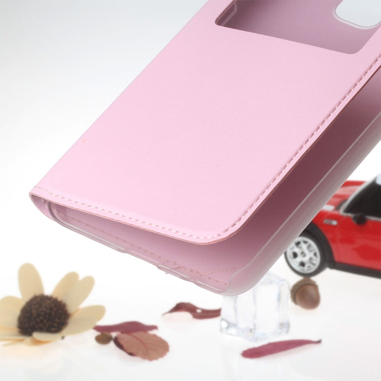 For Galaxy A8+ (2018) Litchi Texture Horizontal Flip Leather Case with Call Display ID