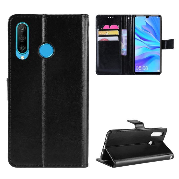 Retro Crazy Horse Texture Horizontal Flip Leather Case for Galaxy M30, with Holder & Card Slots & Photo Frame