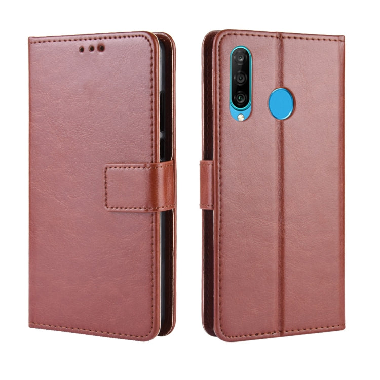 Retro Crazy Horse Texture Horizontal Flip Leather Case for Galaxy M30, with Holder & Card Slots & Photo Frame
