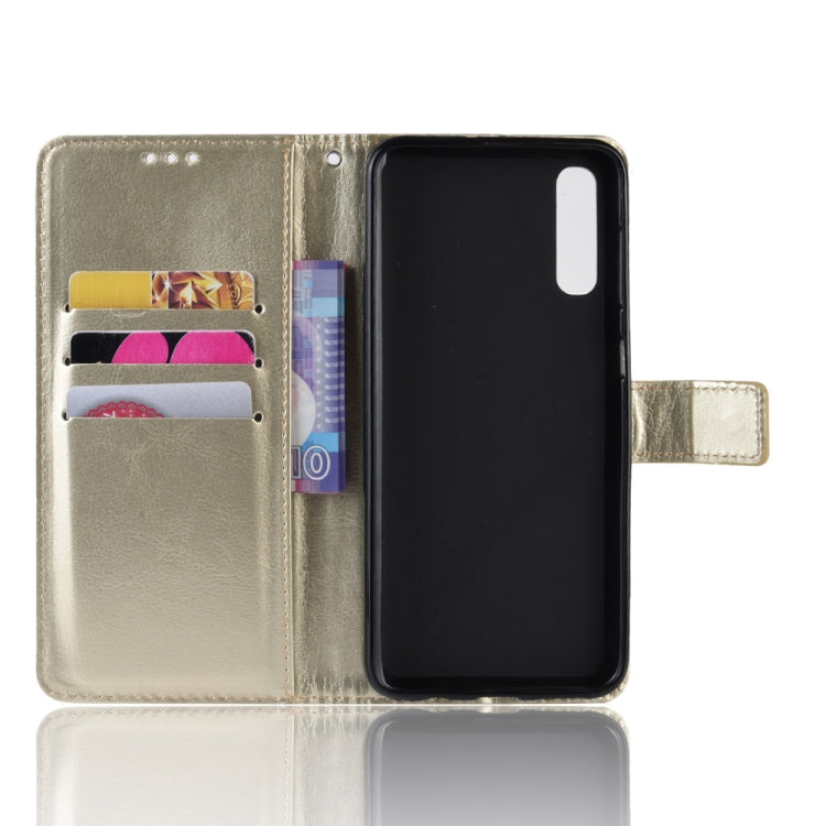 Retro Crazy Horse Texture Horizontal Flip Leather Case for Galaxy A70, with Holder & Card Slots & Photo Frame