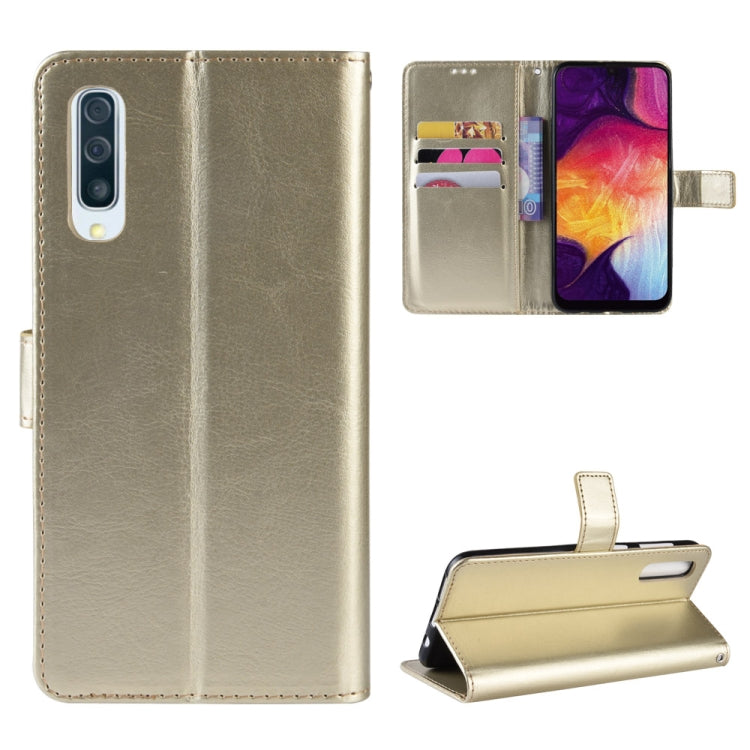 Retro Crazy Horse Texture Horizontal Flip Leather Case for Galaxy A70, with Holder & Card Slots & Photo Frame