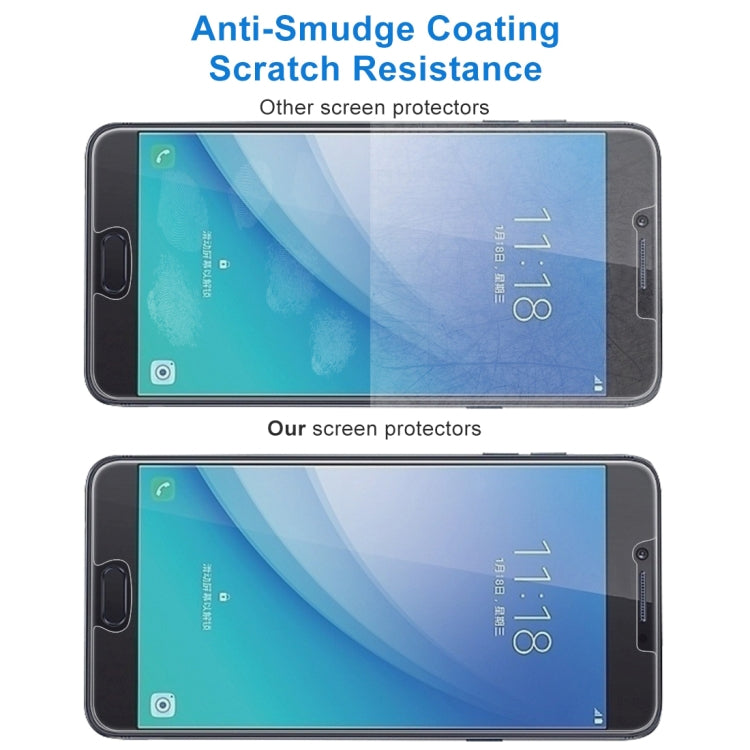 10 PCS 0.26mm 9H 2.5D Tempered Glass Film for Galaxy C7 Pro