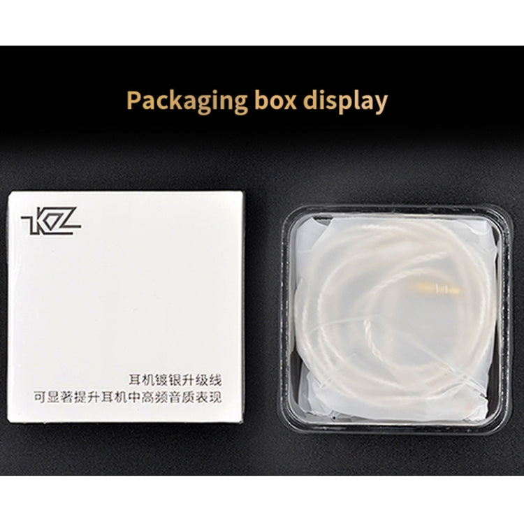 3.5mm Twist Texture Silver-plated Audio Earphone Cable Applicable to KZ ZS3(Silver)