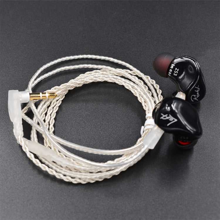 3.5mm Twist Texture Silver-plated Audio Earphone Cable Applicable to KZ ZS5(Silver)
