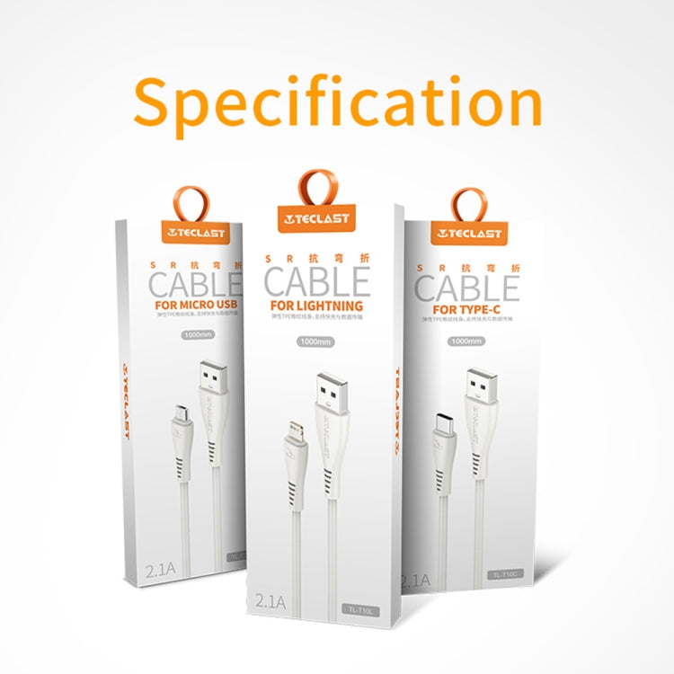 Teclast  1.0m  Type-C to USB Environmentally Friendly TPE Fast Charging Cable(White)