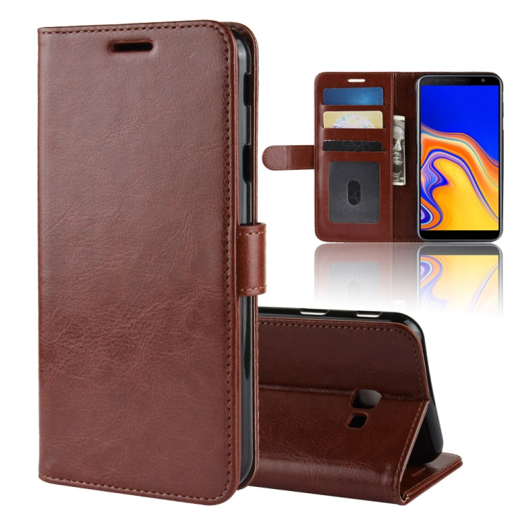 R64 Texture Single Fold Horizontal Flip Leather Case for Galaxy J4+, with Holder & Card Slots & Wallet