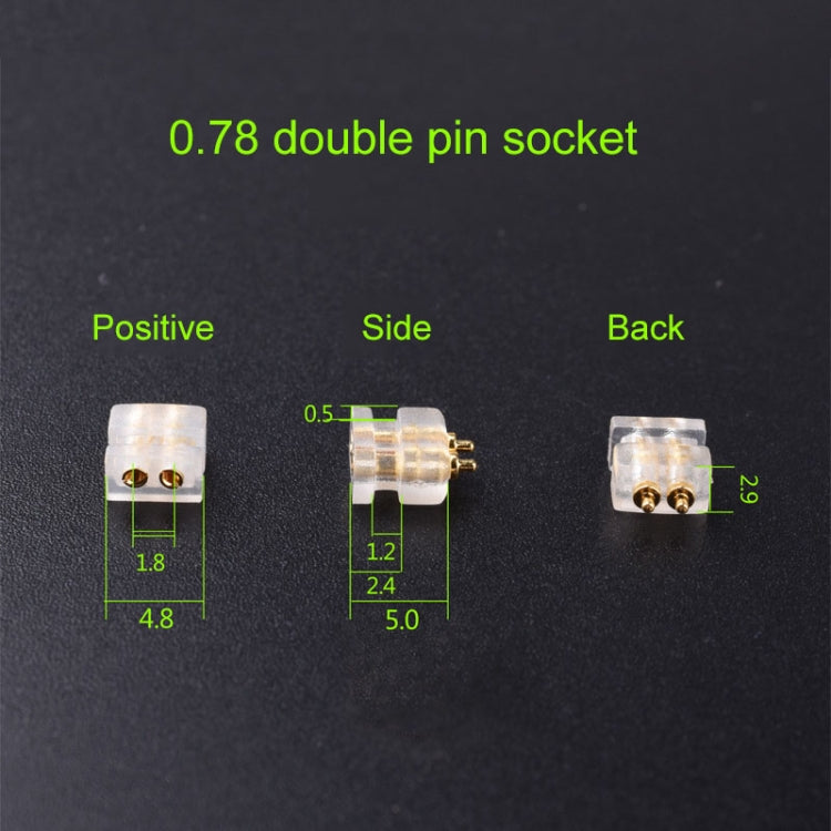 5 PCS DIY Earphone Connector Double Pin Socket Female Base