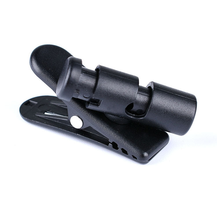 3 PCS Rotatable Headphone Cable Clip DIY Earphone Clamp Fittings (Black)