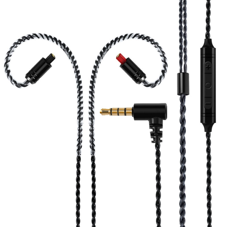 Iron Triangle IM Series Plug Silver-plated Headphone Wire with Mic(Black)