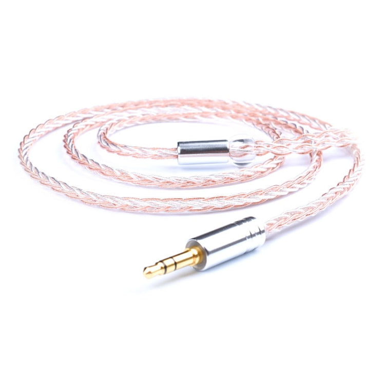 3.5 Stereo + IE80 Direct Plug DIY 8 Core Mixing Color Silver-plated Headphone Wire, Length : 1.2m