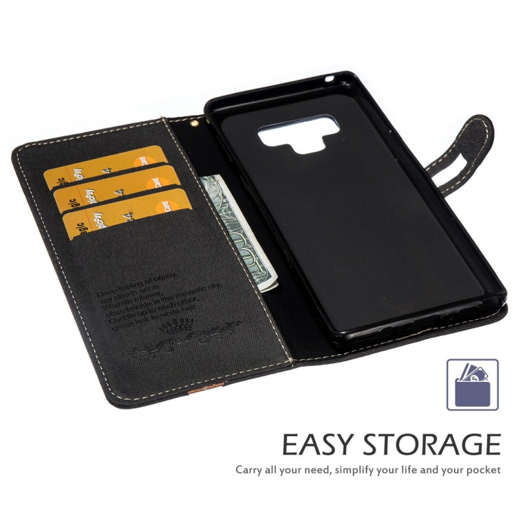 Splicing Embossed Male Style Horizontal Flip Leather Case for Galaxy Note9, with Holder & Card Slots & Wallet & Lanyard
