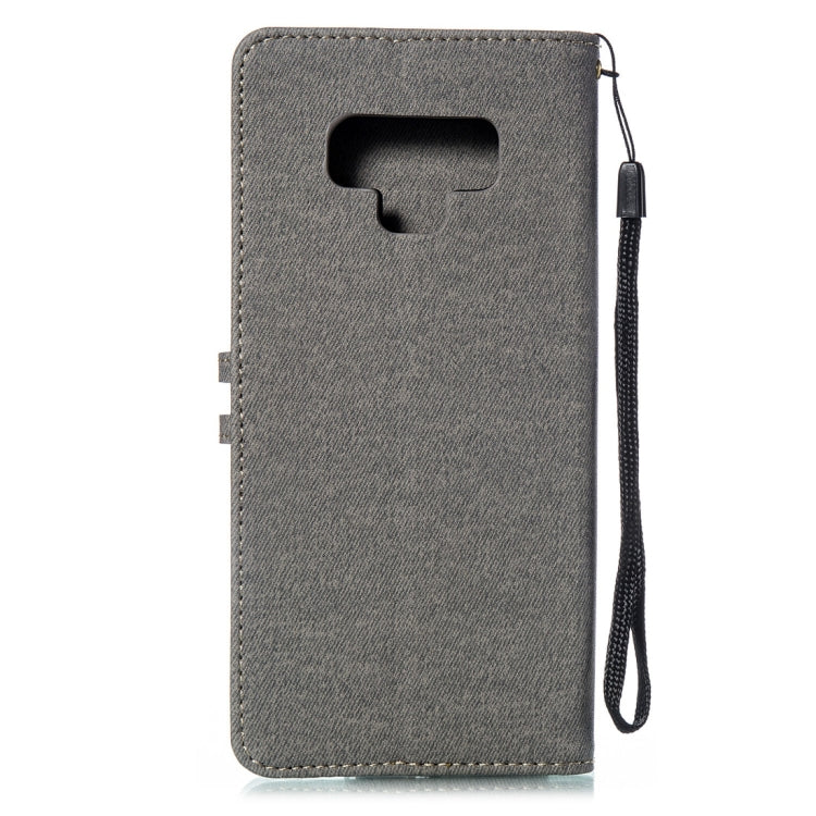 Splicing Embossed Male Style Horizontal Flip Leather Case for Galaxy Note9, with Holder & Card Slots & Wallet & Lanyard